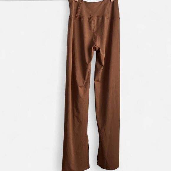 Free People Movement Split Hem Flare Leggings boho athleisure Brown Small - Picture 4 of 6